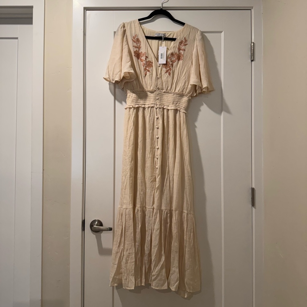 NWT Baltic Born Luz Embroidered Maxi Dress